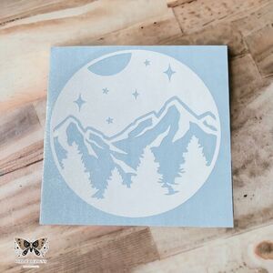 Circle Mountain Window Decal